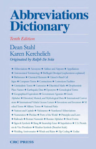 Abbreviations Dictionary, Tenth Edition