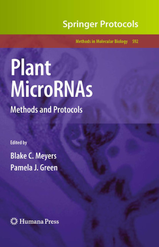 Plant MicroRNAs: Methods and Protocols