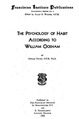 The Psychology of Habit According to William Ockham