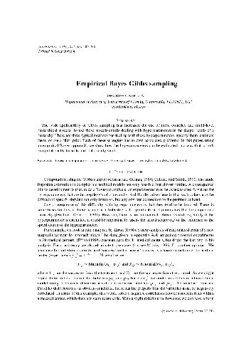 Empirical Bayes Gibbs sampling