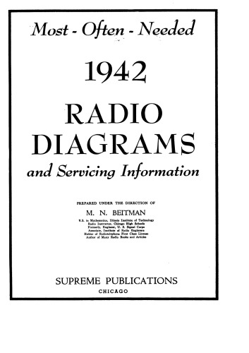 Most Often Needed 1942 Radio Diagrams and Servicing Information