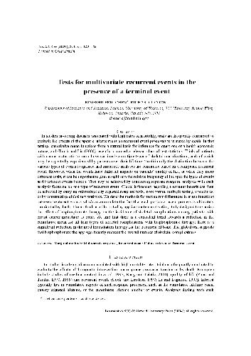 Tests for multivariate recurrent events in the presence of a terminal event