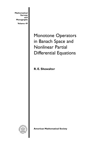 Monotone operators in Banach space and nonlinear partial differential equations