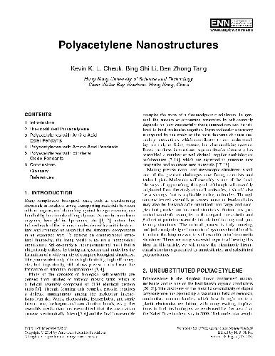 Polyacetylene Nanostructures