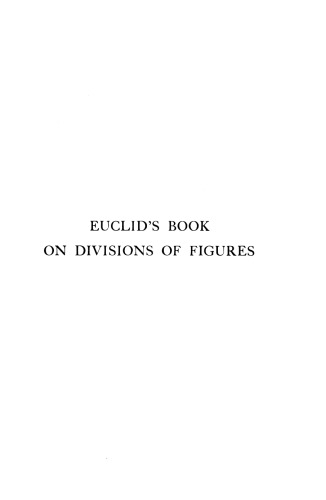 Euclid's Book on Divisions of Figures