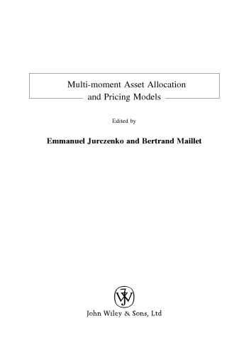 Multi-moment Asset Allocation and Pricing Models (The Wiley Finance Series)