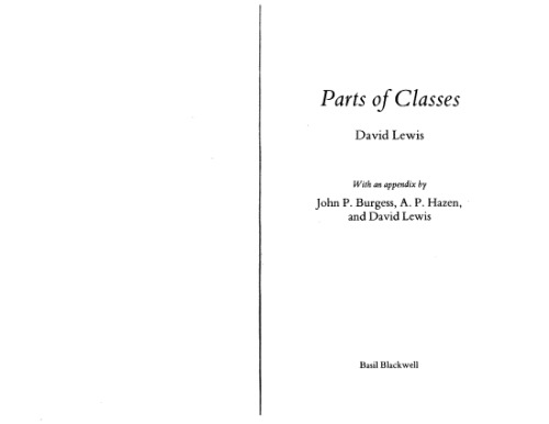 Parts of Classes