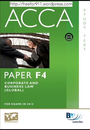 ACCA - F4 Corporate and Business Law (GLO): Study Text