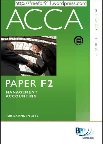 ACCA - F2 Management Accounting: Study Text