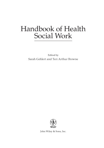 Handbook of Health Social Work