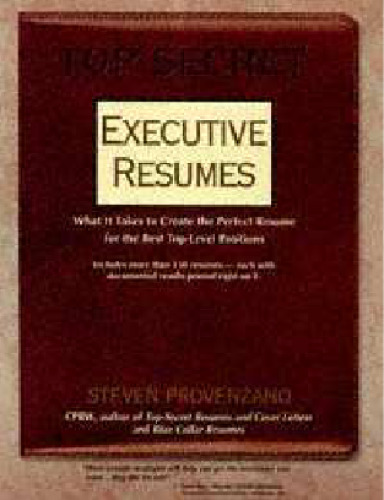 Top Secret Executive Resumes