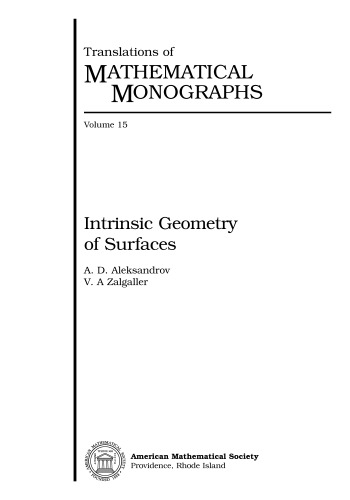 Intrinsic Geometry of Surfaces