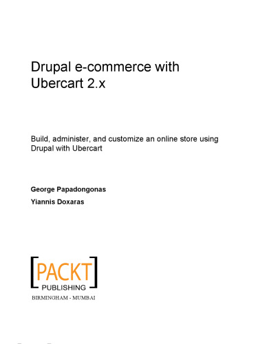 Drupal E-commerce with Ubercart 2.x