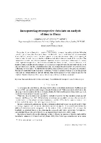 Incorporating retrospective data into an analysis of time to illness