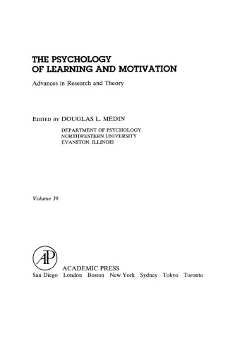 Psychology of Learning and Motivation, Vol. 39