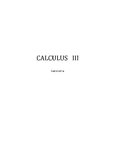 Calculus III