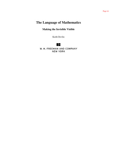 Language of Mathematics: Making the Invisible Visible