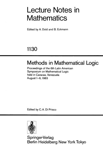 Methods in Mathematical Logic