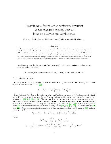 Prescribing a fourth order conformal invariant on the standard sphere