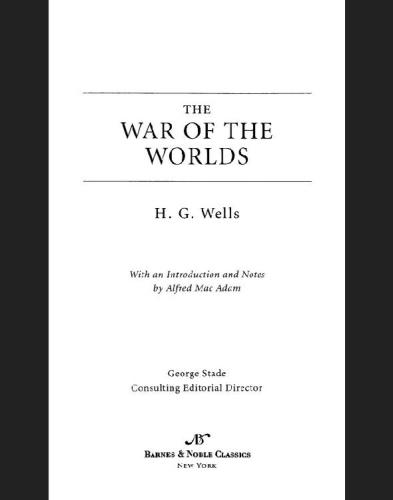 War of the Worlds (Barnes & Noble Classics Series)   