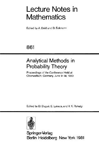 Analytical Methods in Probability Theory: Proceedings