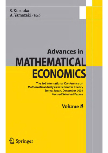 Advances in mathematical economics, Volume 8