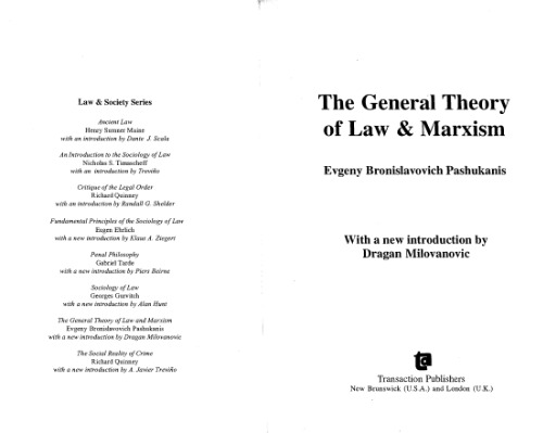 The General Theory of Law and Marxism (Law and Society Series)