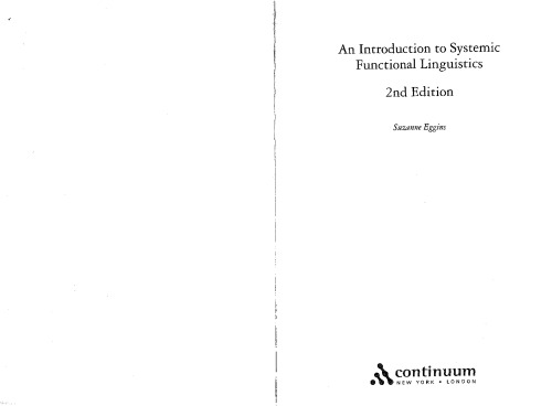 An Introduction to Systemic Functional Linguistics