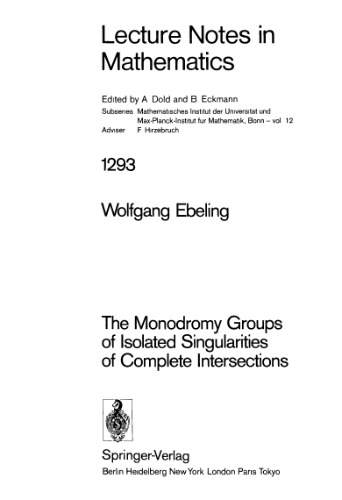 The Monodromy Groups of Isolated Singularities of Complete Intersections