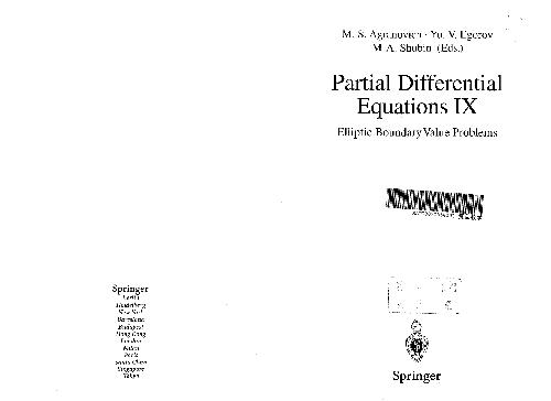 Partial Differential Equations IX: Elliptic Boundary Value Problems 