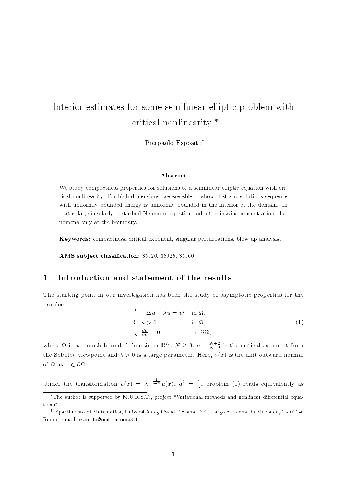 Interior estimates for some semilinear elliptic problem with critical nonlinearity