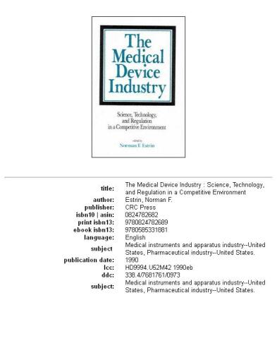 The Medical Device Industry