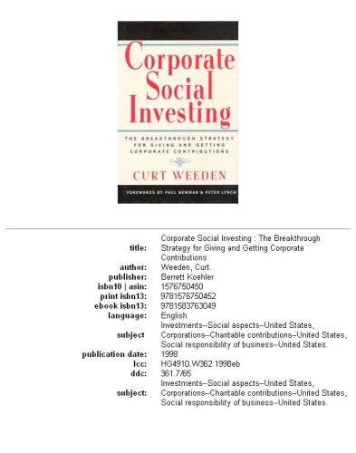 Corporate Social Investing: The Breakthrough Strategy for Giving & Getting Corporate Contributions