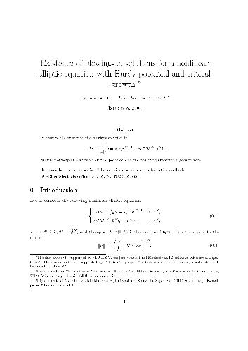 Existence of blowing-up solutions for a nonlinear elliptic equation with Hardy potential and critical growth