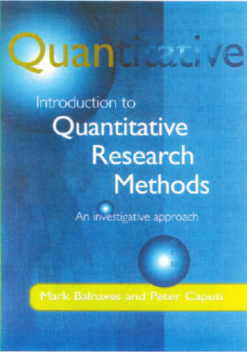 Introduction to Quantitative Research Methods: An Investigative Approach