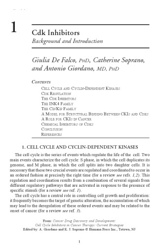 Cell Cycle Inhibitors in Cancer Therapy (Cancer Drug Discovery and Development)