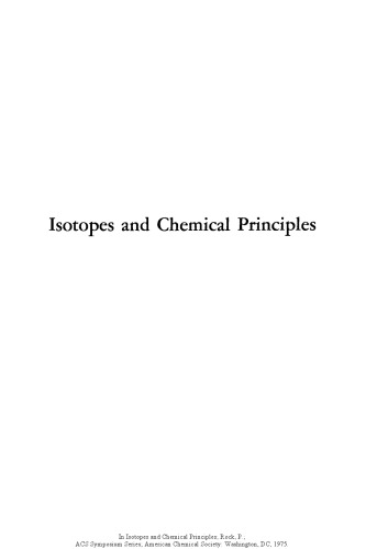 Isotopes and Chemical Principles