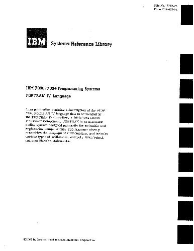 Fortran IV Language