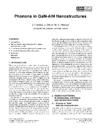 Phonons in GaN-AlN Nanostructures