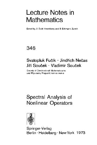 Spectral Analysis of Nonlinear Operators