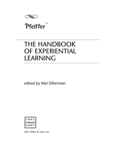 The Handbook of Experiential Learning (Essential Knowledge Resource)