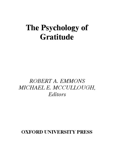 The Psychology of Gratitude