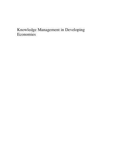 Knowledge Management in Developing Economies: A Cross-cultural and Institutional Approach