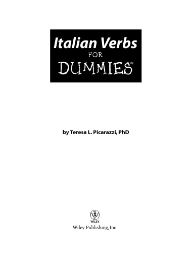 Italian Verbs For Dummies (For Dummies (Language & Literature))