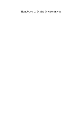 Handbook of moire measurement