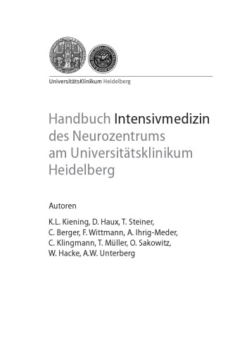 Handbuch Intensivmedizin des Neurozentrums am Universitätsklinikum Heidelberg