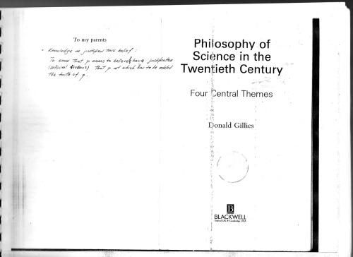 Philosophy of Science in the Twentieth Century: An Introduction