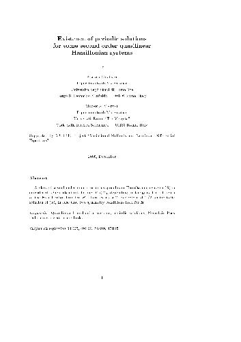 Existence of periodic solutions for some second order quasilinear Hamiltonian systems