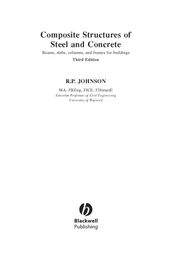 Composite Structures of Steel and Concrete: Beams, Slabs, Columns, and Frames for Buildings