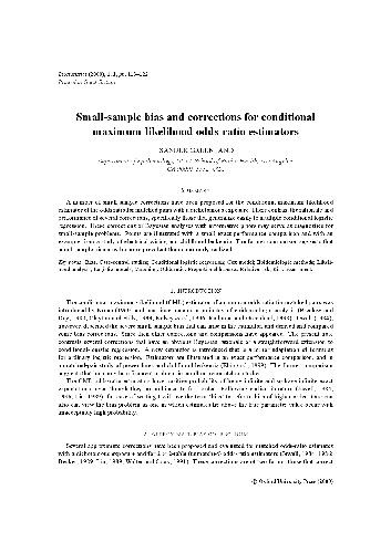 Small-sample bias and corrections for conditional maximum-likelihood odds-ratio estimators